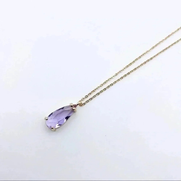 Tear Drop Necklace | Cubic Zirconia Necklace | 18k Gold Plated - Picture 5 of 8